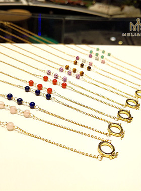 包金香薰瓶吊坠毛衣链