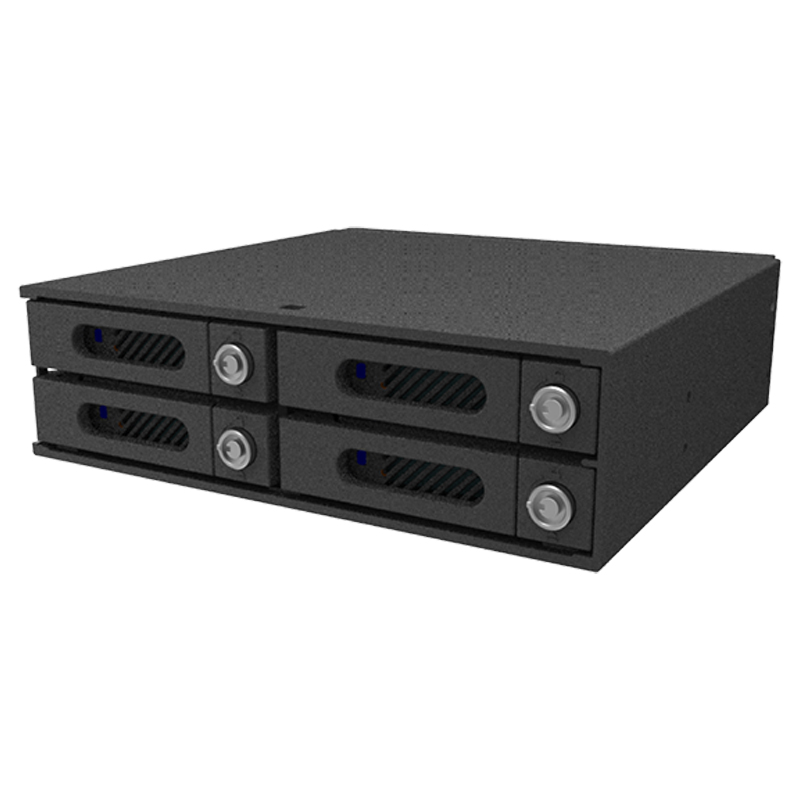 RAIDON锐铵iT4300-U5服务器工作站电脑2.5英寸4盘位内置SAS SATA硬盘扩展模组5.25标准光驱位适用 - 图1