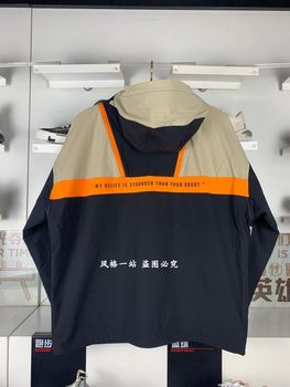 Li Ning 2022 ພາກຮຽນ spring ໃຫມ່ຜູ້ຊາຍຊຸດ Wade pullover hooded ຕ້ານການວ່າງລົມກິລາ windbreaker AFDS203