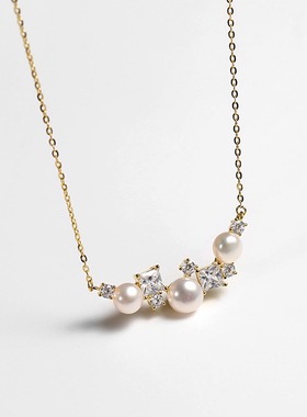 戴拉时尚925银项链淡水珍珠吊坠