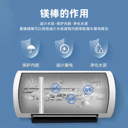 适用美的电热水器镁棒通用40/50/60/80L升排污加热牺牲阳极棒配件 - 图1