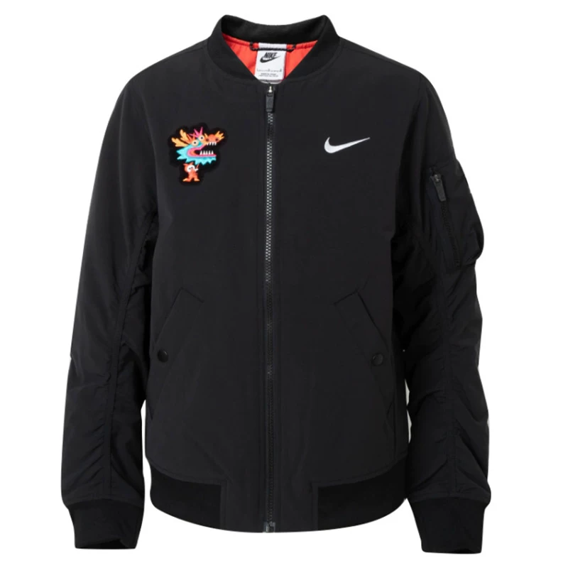 Качественная детская одежда Nike/Найк с символикой дракона на Новый год, простая и дикая тёплая хлопковая одежда FZ6416-657-010