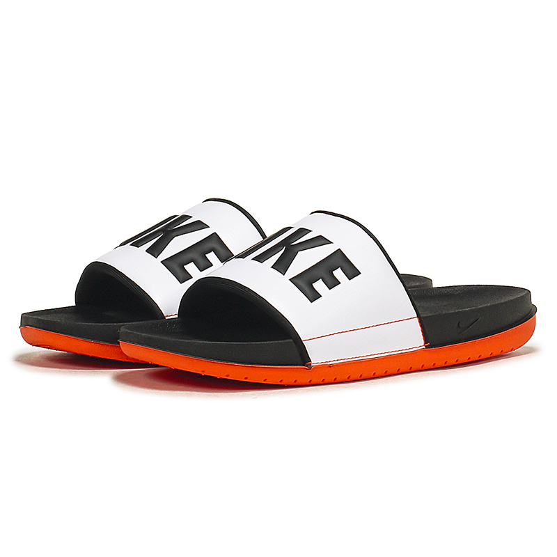 正品NIKE耐克拖鞋男女夏季黑白字母外穿运动沙滩鞋一字拖BQ4639-图3