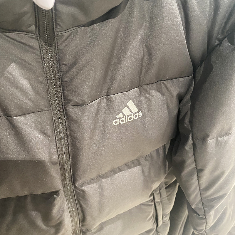 正品Adidas/阿迪达斯男子冬季运动休闲连帽防风保暖羽绒服HN2094 - 图1