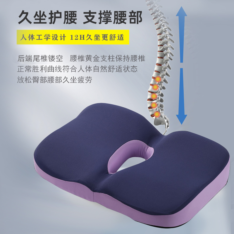 服装厂专用坐垫透气尾椎减压防屁股痛久坐神器缝纫车工凳子增高夏-图1