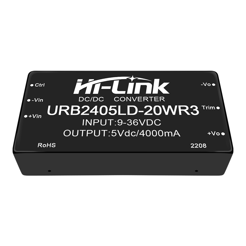 20W电源模块 URB2405LD-20WR3 DC-DC直流稳压隔离开关电源24V转5V - 图3