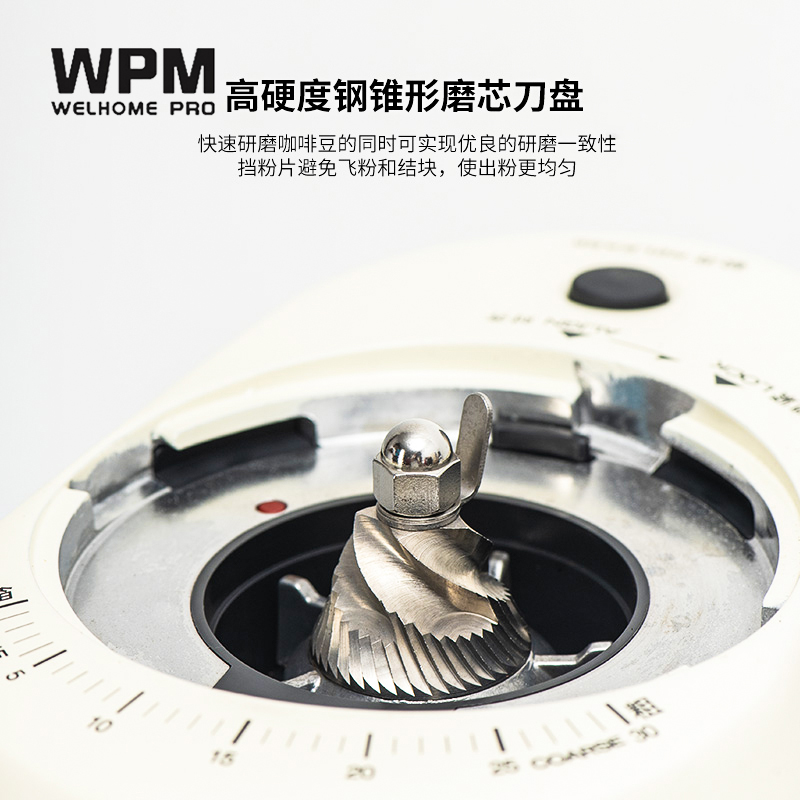 WPM惠家咖啡磨豆机zd17n 意式电动家用商用全自动咖啡豆研磨机q18 - 图1