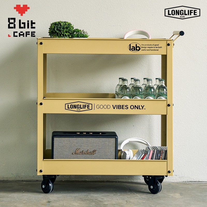 longlife小推车工业风轻奢收纳咖啡厅客厅绿植书本零食移动置物架,淘宝优惠券,粉丝福利购,淘宝优惠卷