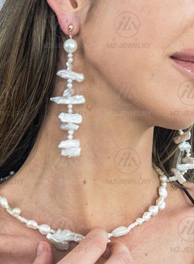 淡水巴洛克珍珠时髦气质锁骨项链