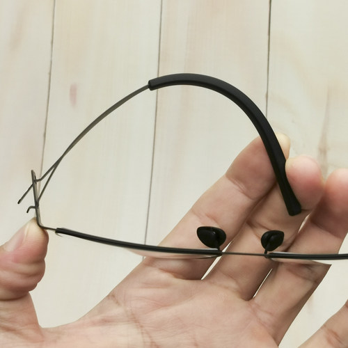 无螺丝眼镜框架金银黑色宽脸男超轻时尚方形弹性近视散光配镜CT08 - 图1