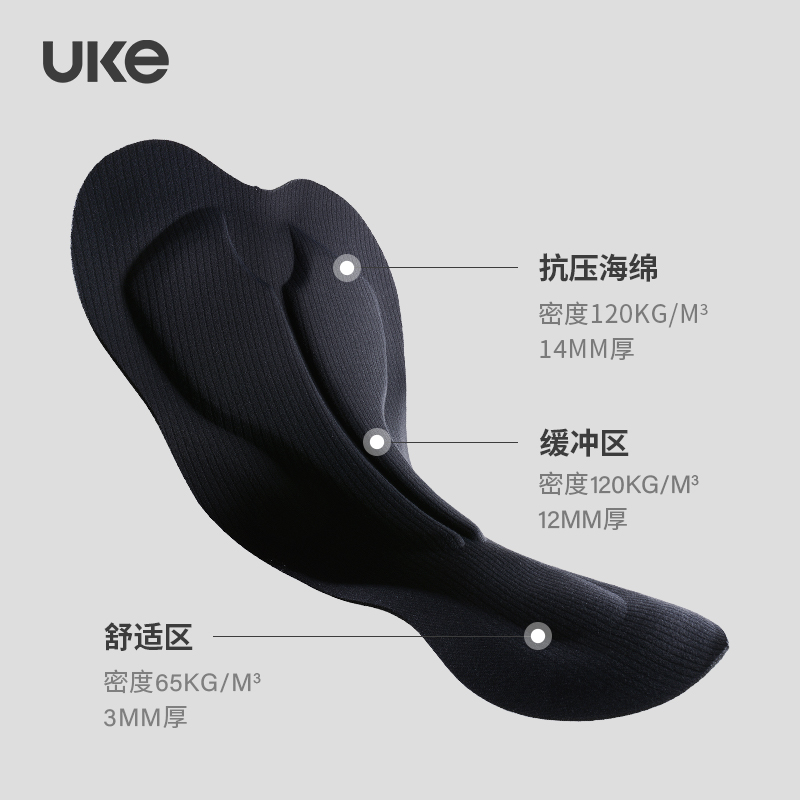 UKE骑行裤男子抓绒储物背带骑行长裤秋冬新款自行车保暖长裤风云