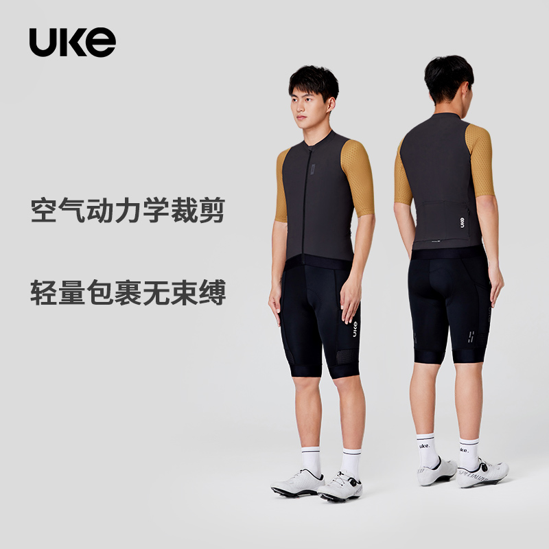 UKE骑行服男子短袖上衣透气竞技公路mysenlan自行车服防晒青川