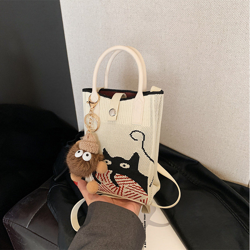 新年针织包包女2024新款超火小包包发财包可爱休闲单肩斜挎手提包,淘宝优惠券,粉丝福利购,淘宝优惠卷