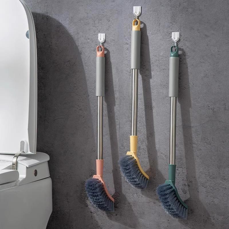 Toilet brush household wall-mounted long handle without dead corners toilet brush bathroom hanging soft hair toilet cleaning tool