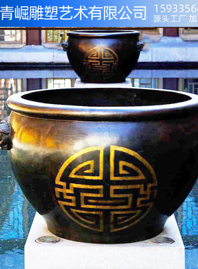 铜大缸故宫缸门海缸铜缸大铜缸莲花缸青铜缸室外庭院花园装饰雕塑