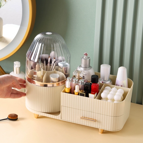 Косметическая настольная коробка для хранения, маска для лица, помада, кисть