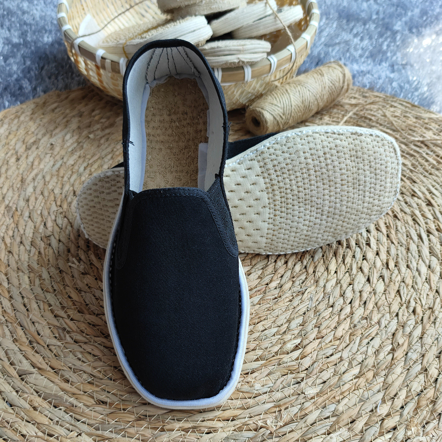 纯手工麻绳纳底布鞋男女千层防臭耐磨一脚蹬纯棉鞋玉米面浆糊制作,淘宝优惠券,粉丝福利购,淘宝优惠卷