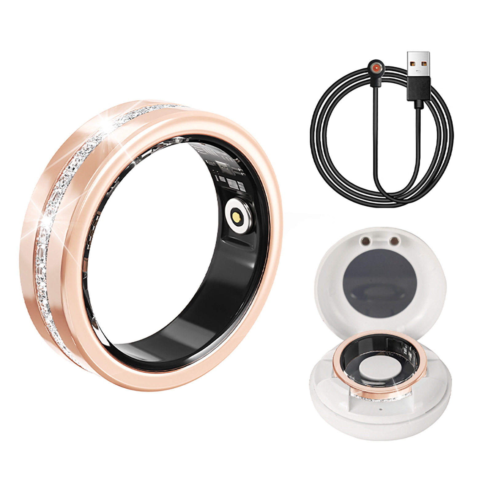 Cross-border DaringV6 smart ring multifunctional sports step counting wearable ring heart rate sleep data analysis