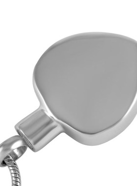 欧美不掉色钛钢项链女心形镶钻纪念家人亲人宠物骨灰盒吊坠饰品