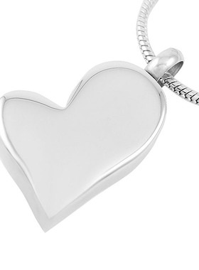 钛钢心形纪念品动物骨灰盒吊坠
