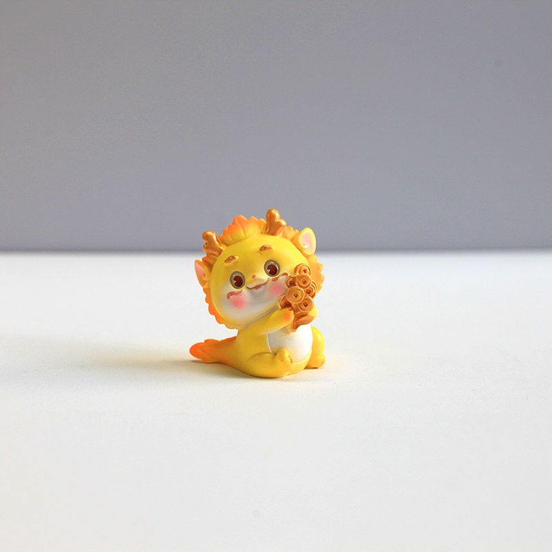 新款龙年吉祥物生肖龙摆件小桌面家居装饰品车载送女生生日礼物,淘宝优惠券,粉丝福利购,淘宝优惠卷