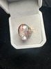 Pure natural ghost ring, 925 silver inlaid with live mouth, stone size 17*21mm, weight 8.6 grams, fidelity