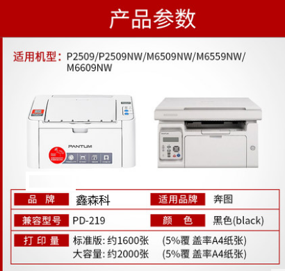 鑫森科适用奔图PD-219 M6509NW硒鼓P2509N M6559NW P2509NW-图1