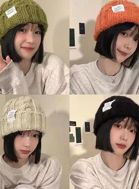秋冬女韩版保暖显脸小护耳针织帽