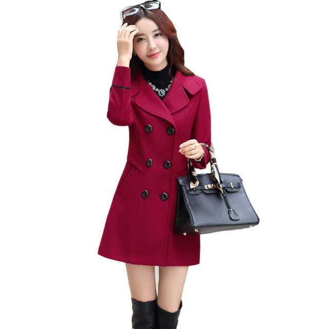 Small Mao Mao Woo Woman 2016 autumn and winter Korean version of the new short slim -fit Nizi coat is thick