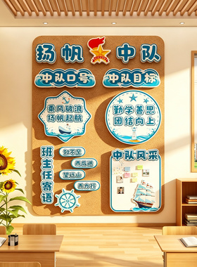 55779中队角墙贴学生教室