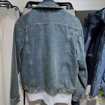 24 ພາກຮຽນ spring ໃຫມ່ຂອງຜູ້ຊາຍລ້າງ distressed denim jacket ຜູ້ຊາຍແບບເສື້ອ jacket ບາງໆແບບອາເມລິກາ