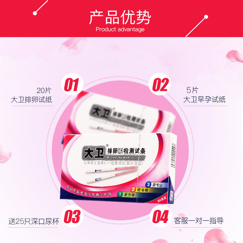 大卫20条+送5支备孕套餐排卵试纸 好药师大药房验孕试纸/排卵试纸