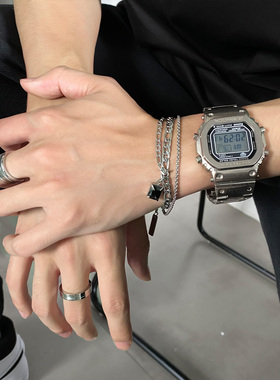 中性钛钢轻奢小众嘻哈潮男女手链