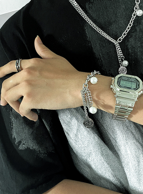 卡门个性双层珍珠手链ins冷淡风