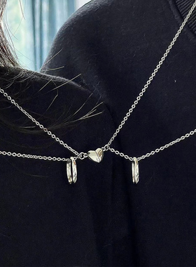 钛钢情侣莫比乌斯环戒指项链