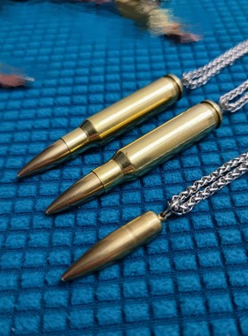 CSLR高精狙子弹项链 弹壳工艺品 战狼二子弹项链 军旅纪念品 军恋