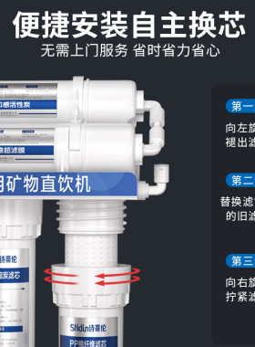 诗蒂伦净水器家用直饮厨房自来水净化水过滤器超滤前置厨下净水机