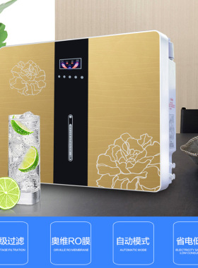 泉美嘉六代净水器家用 RO反渗透箱式纯水机 厨房净水机苹果系列