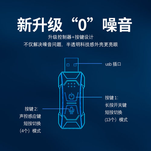 车内冷光线七彩led车载声控汽车氛围灯免接线无线改装饰气氛灯条 - 图2