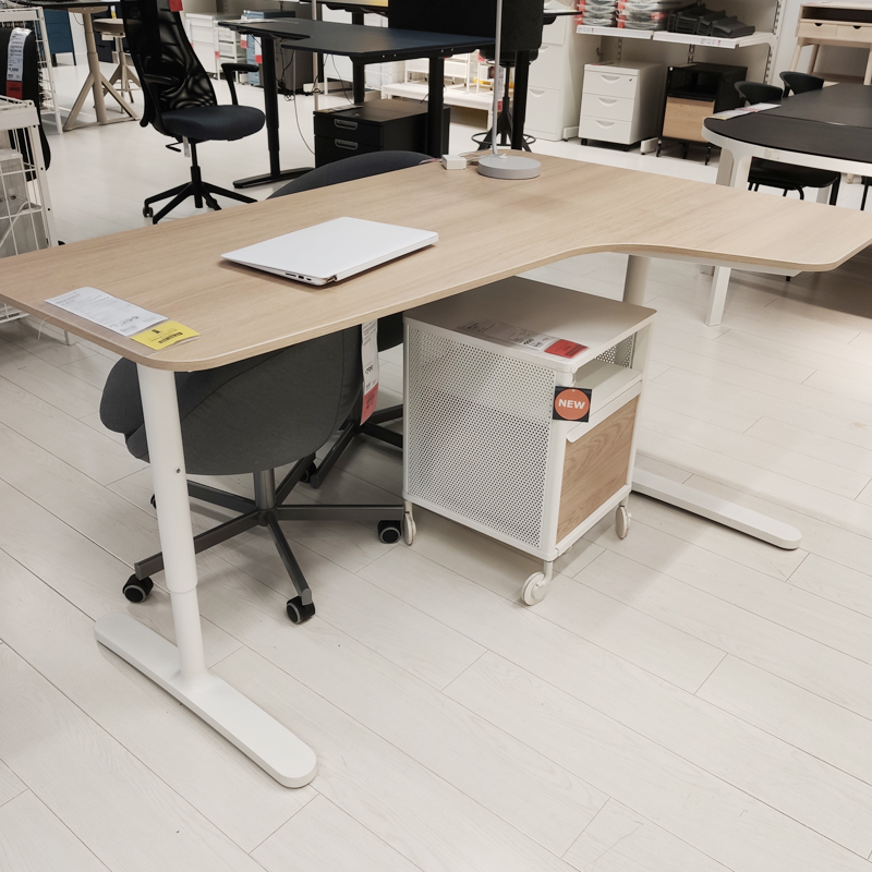 IKEA宜家正品贝肯特转角书桌电脑桌办公桌北欧宽大可升降学习桌