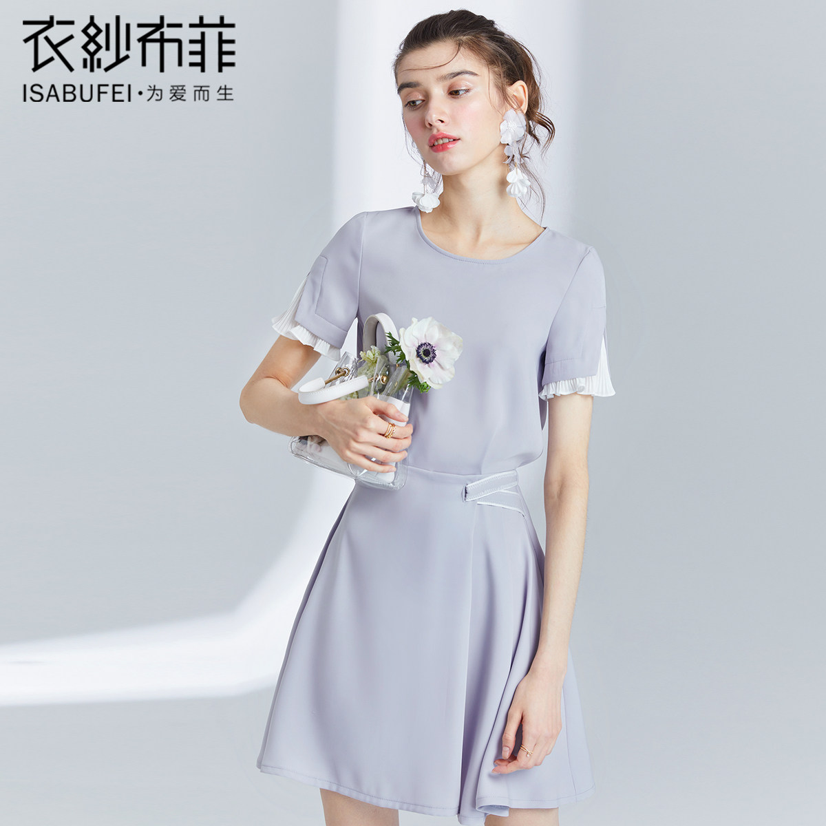 青仙 夏季法式复古连衣裙新款雪纺裙子女修身显瘦桔梗初恋裙,淘宝优惠券,粉丝福利购,淘宝优惠卷