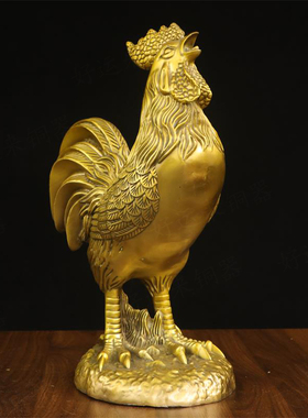 圆底鸡铜生肖鸡金鸡报晓福字鸡
