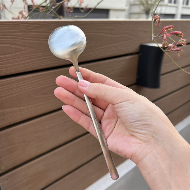 Round head more main meal more Korean long handle spoon