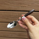 Wooden handle 304 stainless steel light luxury Japanese mixing spoon