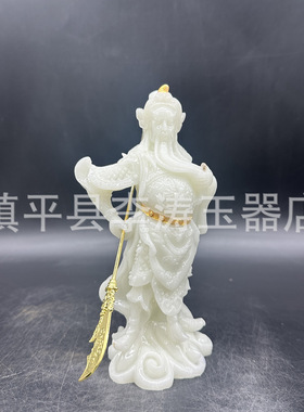 批发夜光带刀关公摆件 树脂关公关二爷武财神家居办公摆件工艺品