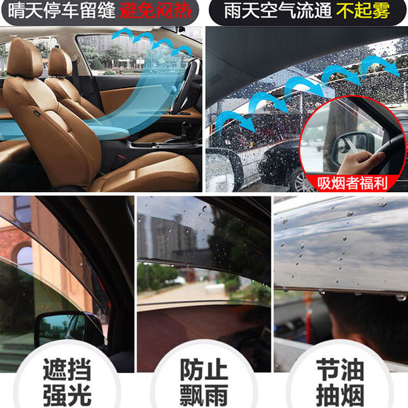 现代菲斯塔/纳智捷大7SUV/纳智捷U5/U6/S5/锐3晴雨挡雨眉车窗车门-图2