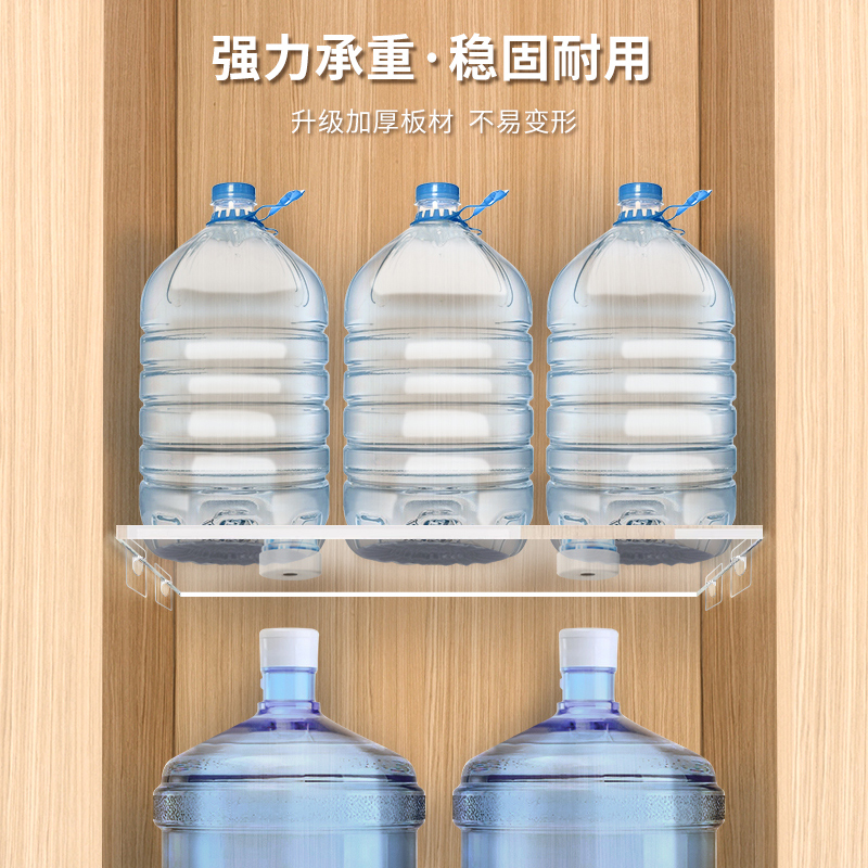 亚克力衣柜万能分层隔板置物架层板柜子鞋柜橱柜内收纳免打孔定制 - 图0