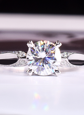 全爱IGI培育钻戒指18K金个性四爪
