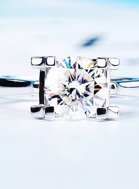 牛头款培育钻石钻戒18K金简约女