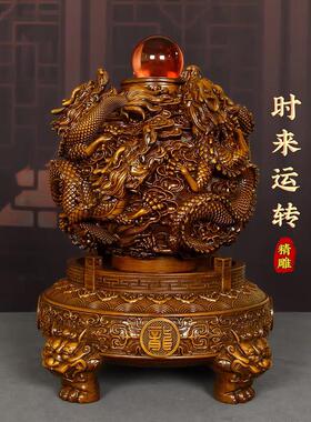 龙转乾坤鼎摆件时来运转客厅玄关酒柜办公室店铺公司装饰开业礼品